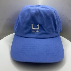 HUK performance head wear strapback hat light blue